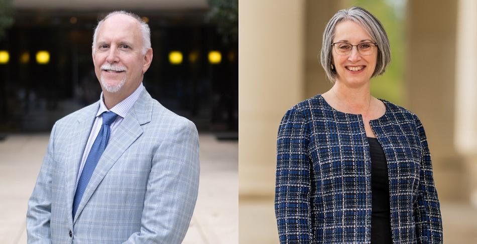 Dr. Angela Barlow, left, has been named dean of the University of South Alabama College of Education and Professional Studies, while Dr. Michael Capella has been appointed dean of the Mitchell College of Business.  data-lightbox='featured'